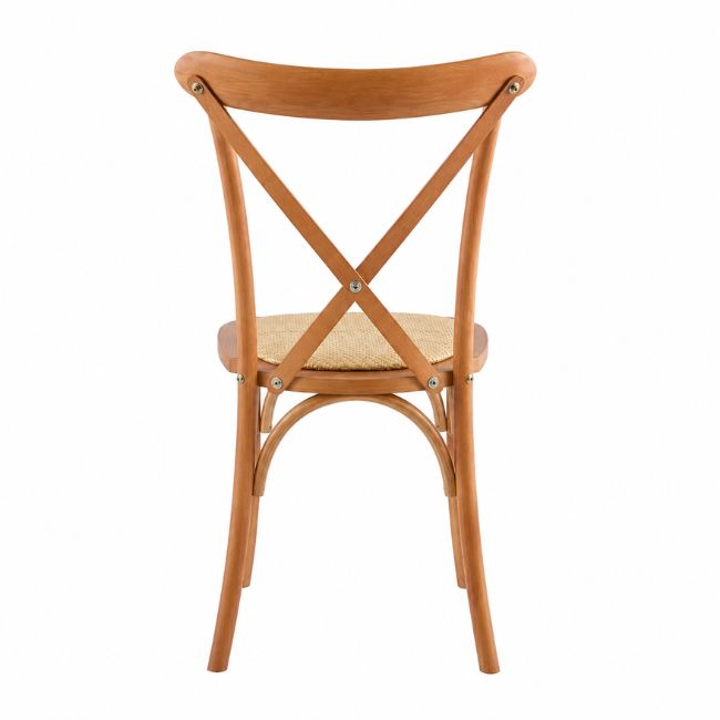 Silla Crossback Madera y Rattan - Natural