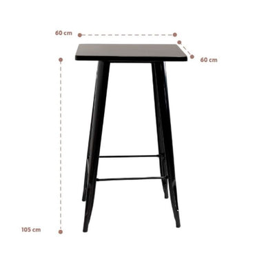 Mesa Tolix Alta Cuadrada Exterior Terraza