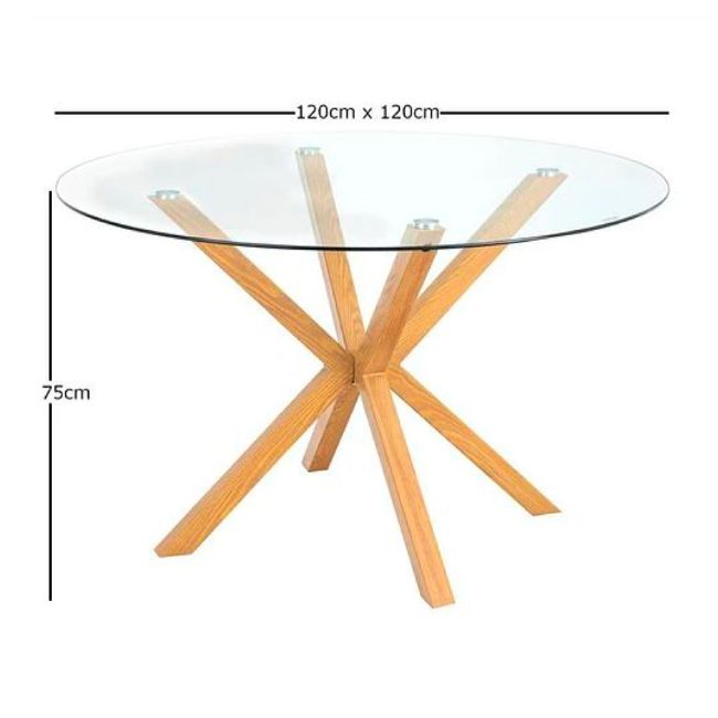 Mesa De Vidrio Redonda 120 cm