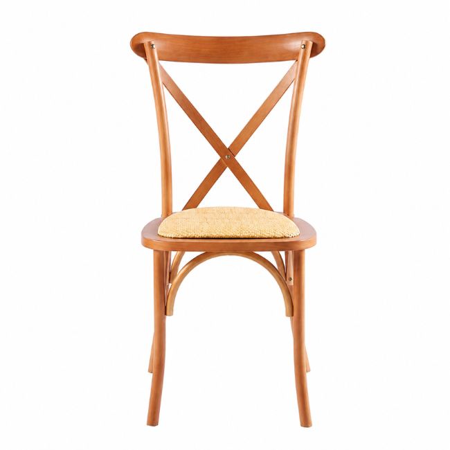 Silla Crossback Madera y Rattan - Natural