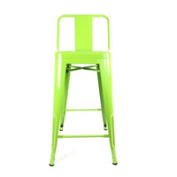 Taburete Tolix Verde Respaldo 64 cm