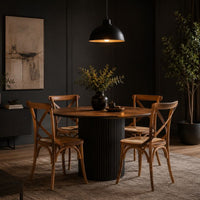 Silla Crossback Madera y Rattan - Natural