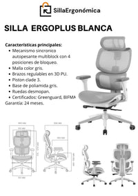 Silla De Escritorio Ergoplus Blanca