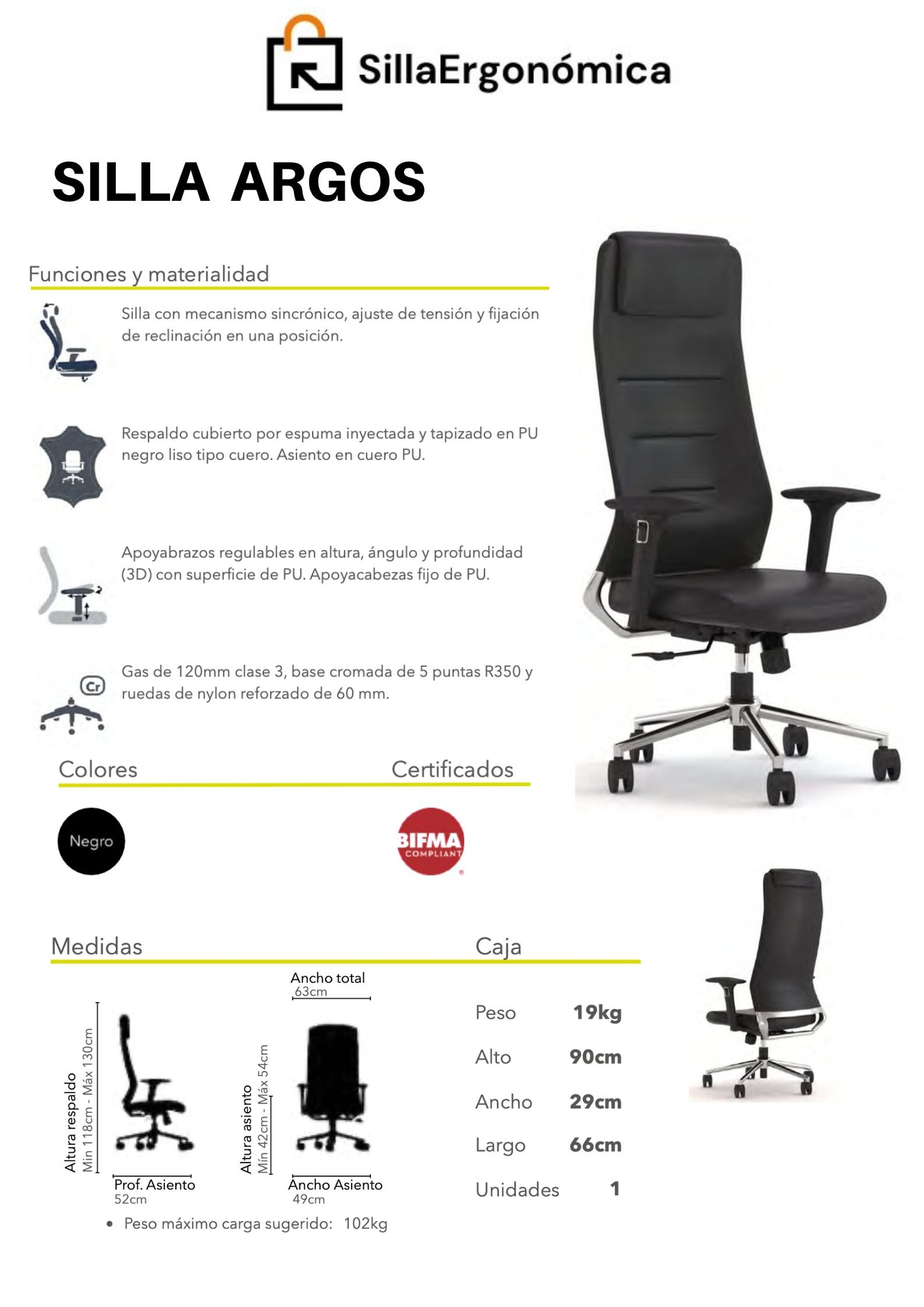 Silla De Escritorio Argos