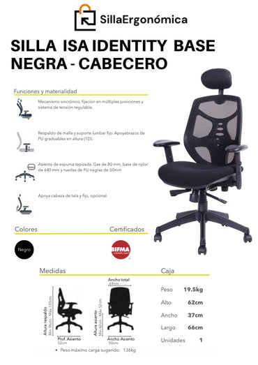 Silla De Escritorio Rodas Isa Identity